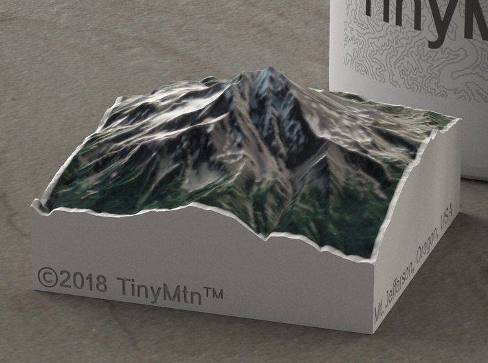 Mt. Jefferson, Oregon, USA, 1:100000 Explorer 3d printed 