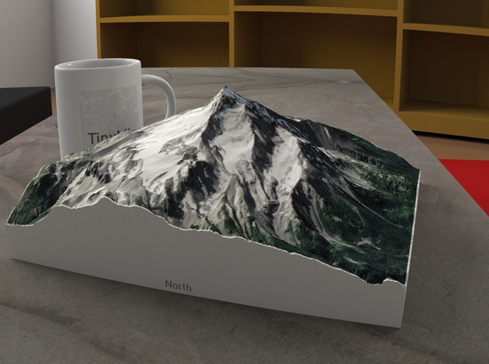 Mt. Jefferson, Oregon, USA, 1:25000 3d printed 