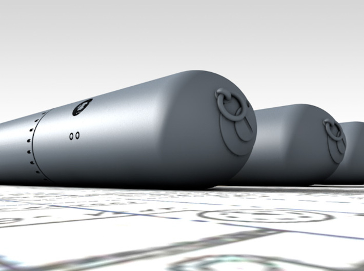 1/48 Royal Navy 21" MKVIII Torpedos x4 3d printed 3D Render showing product detail