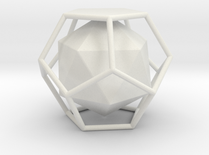 Dual Solids Dodecahedron-Icosahedron (no hole) 3d printed