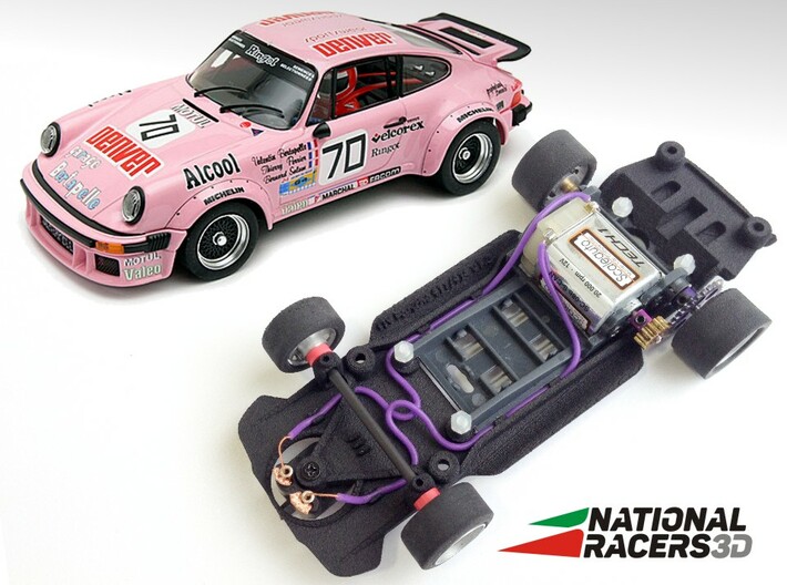 3D Chassis - FLY Porsche 911-934 (SW/Inline) 3d printed Chassis compatible with Fly model (slot car and other parts not included)