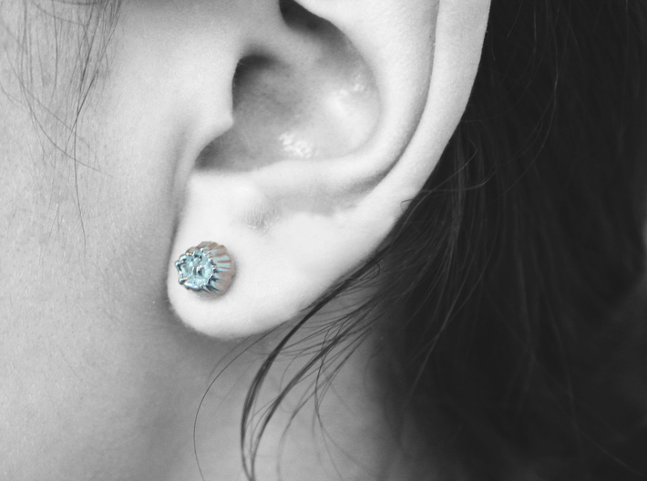 Barnacle Earrings - Nature Jewelry 3d printed Barnacle earrings in sterling silver