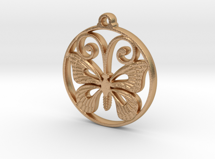 Monarch Butterfly Pendant 3d printed
