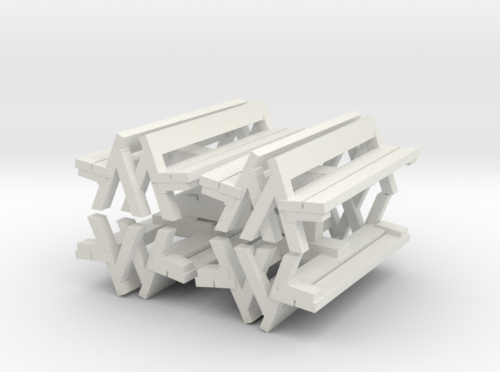 benches two back to back four pack 3d printed