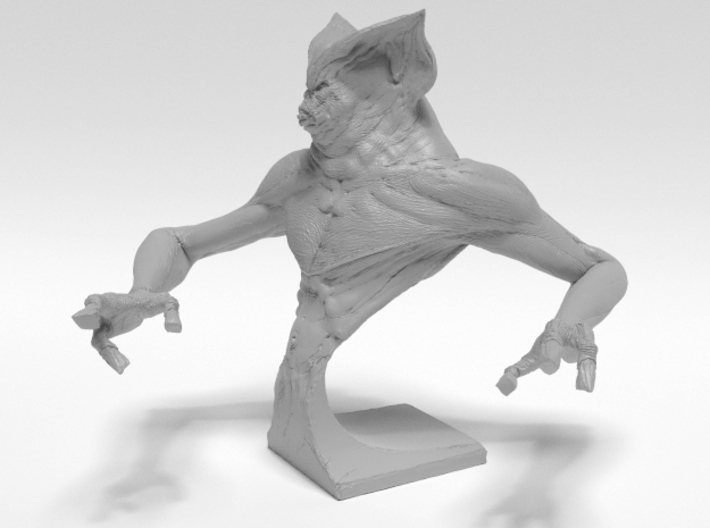 Deamon Bat Bust 3d printed Side render of 3d model