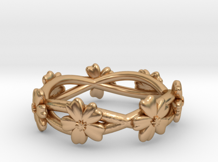Forget Me Not Ring 3d printed