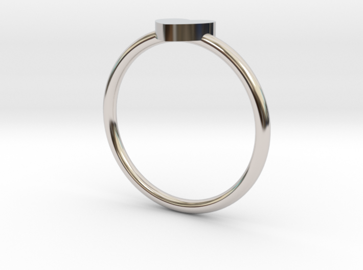 Mini HEART Ring Size 7 V DESIGN LAB 3d printed