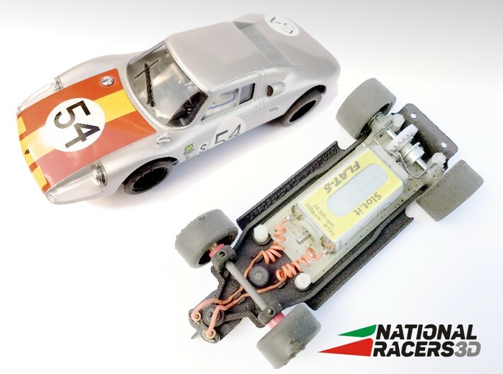 3D Chassis - MRRC Porsche 904 GTS (Inline) 3d printed Chassis compatible with MRRC model (slot car and other parts not included)