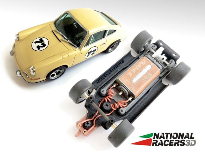 3D Chassis - MRRC Porsche 911 (Inline) 3d printed Chassis compatible with MRRC model (slot car and other parts not included)