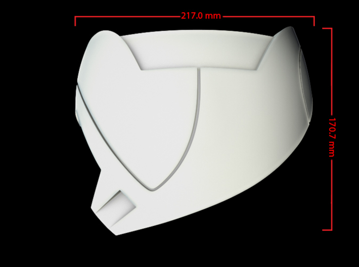 Iron Man Mark IV Shoulder Armor (Outer Left) 3d printed CG Render (Side Measurements)