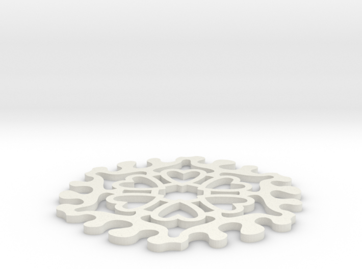 Drink Coaster - Jigsaw Interlocking- Heart Pattern 3d printed