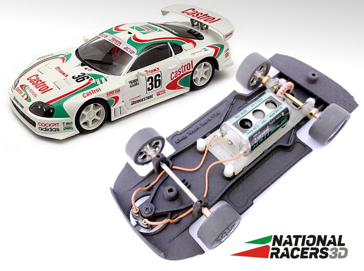 3D Chassis - Ninco Toyota Supra (Combo) 3d printed Chassis compatible with NINCO model (slot car and other parts not included)