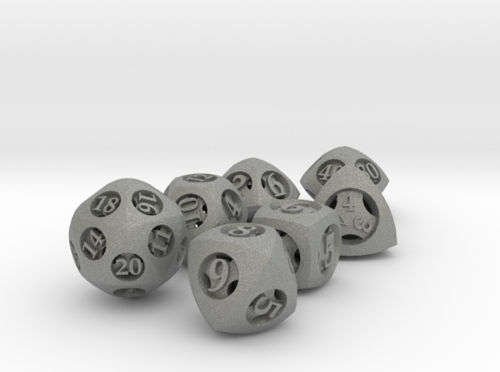 Overstuffed Dice Set with Decader 3d printed