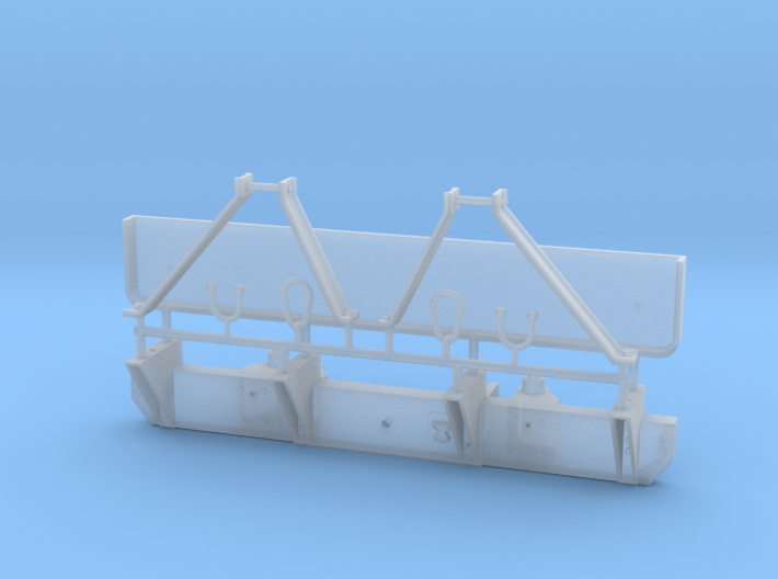 HMMWV rear bumper & cargo plate - 1/18 scale 3d printed 
