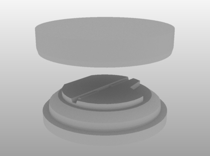RUMV-Turret Socket 3d printed RUMV turret socket, shown over RUMV combination hatch and turret mount (sold separately).