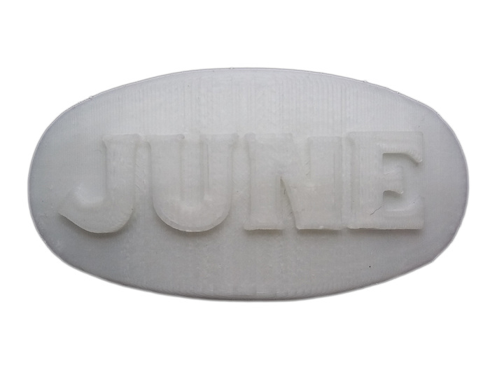 JUNE Personalized Oval Hair Barrete 40-50 3d printed 