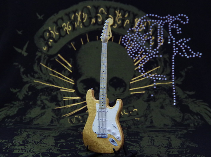 Fender Stratocaster, Scale 1:6 3d printed This model is hand painted (example)
