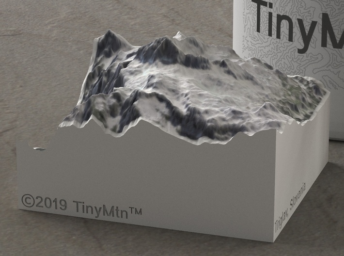 Triglav, Slovenia, 1:50000 3d printed 