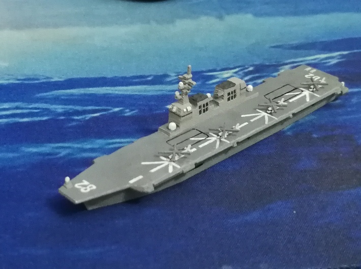 Hyuga-class DDH, 1/1800 3d printed Painted Sample W/ MH60
