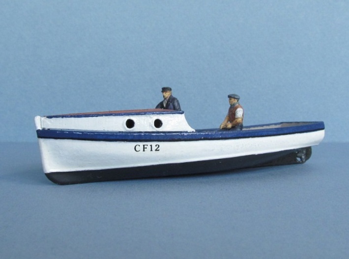 4 mm Scale Fishing Boat with Cabin 3d printed 