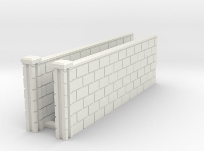 5' Block Wall - 2-Long L/S Jointed Intersections 3d printed Part # BWJ-010