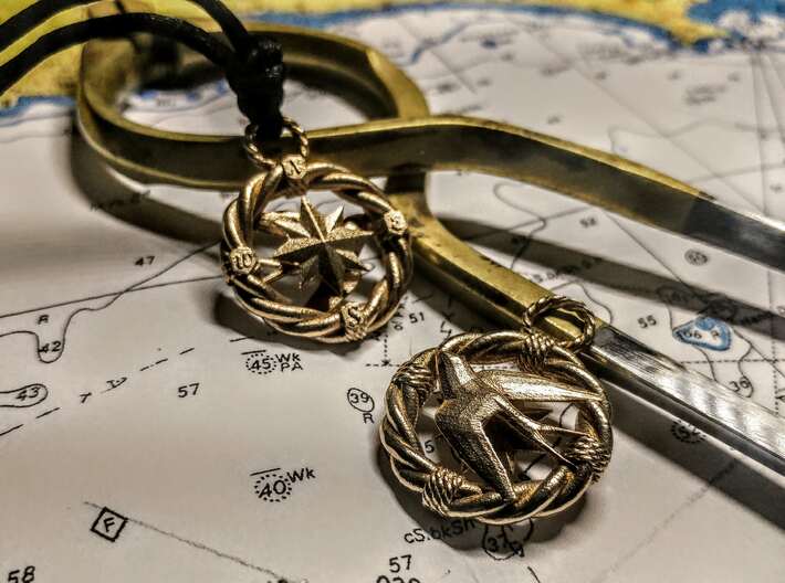 The mariner's pendant 3d printed