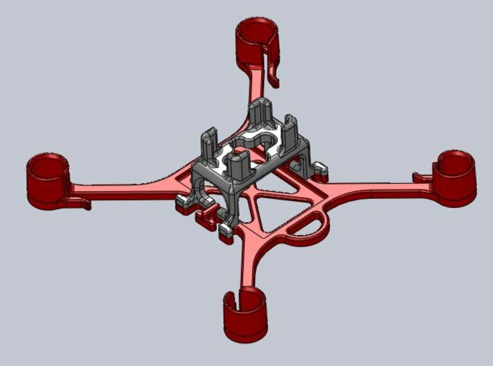 FPV camera support for Micro quadcopter 3d printed FPV camera support assembled on our quadcopter frame