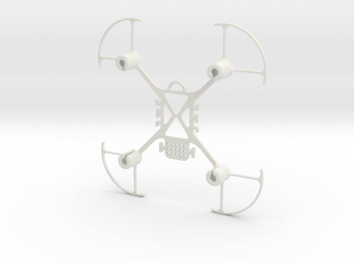 Mini FPV quadcopter frame with props guards 3d printed