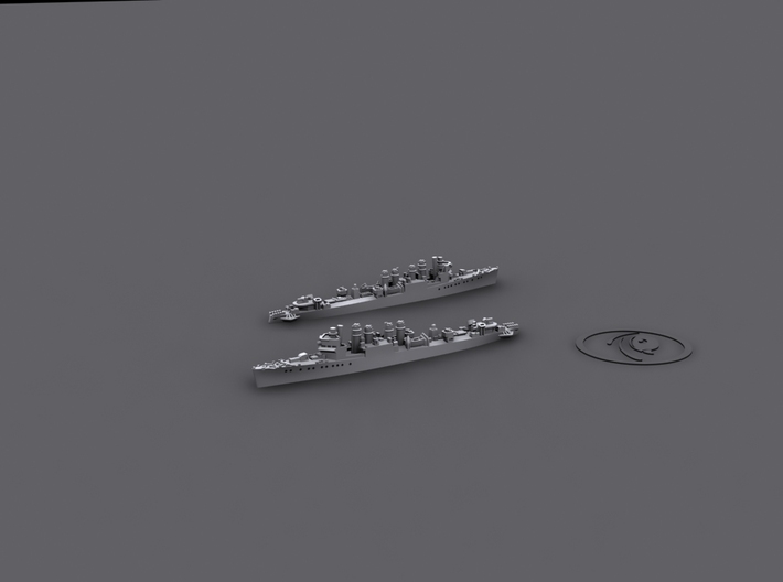 1/1800 Town-class Destroyers [UK;1943] (x6) 3d printed Computer software render