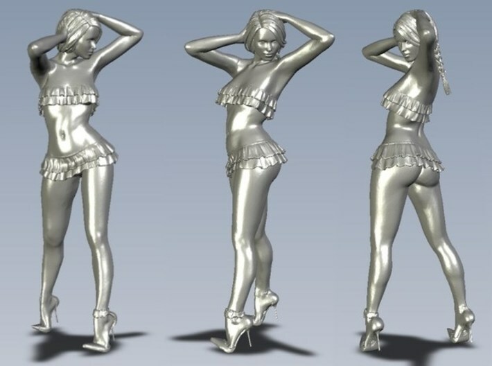 1/32 scale nose-art striptease dancer figure A x 2 3d printed