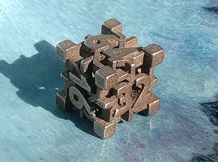 Intangle d6 Backgammon Doubling Cube 3d printed