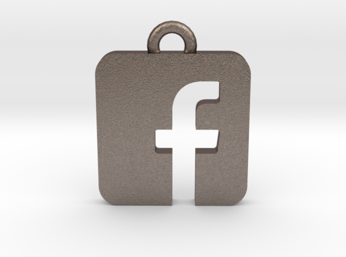 Facebook logo all materials necklace keychain gift 3d printed