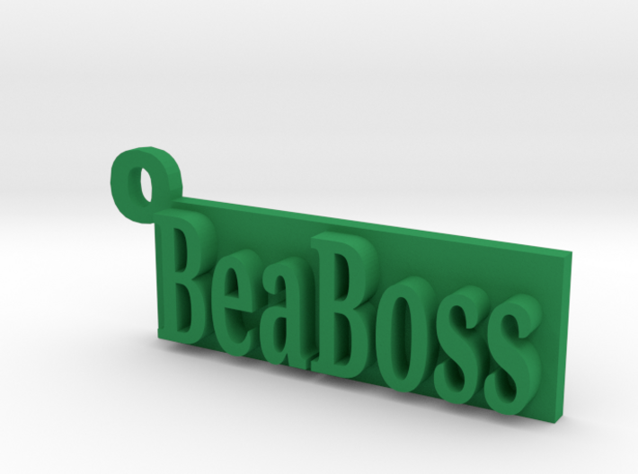 Be a Boss Keychain 3d printed