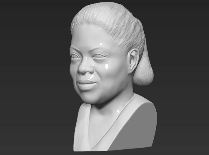 Oprah Winfrey bust 3d printed 
