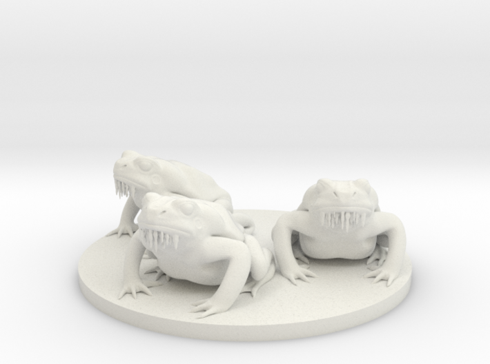 Giant Ice Toad Trio 3d printed 
