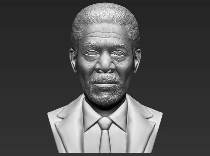 Morgan Freeman bust 3d printed