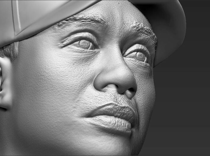 Tiger Woods bust 3d printed 