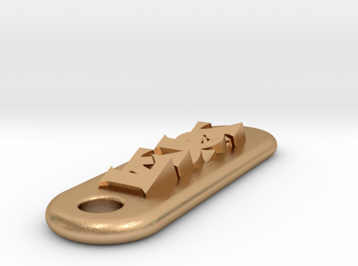 LAURA Personalized keychain embossed letters 3d printed