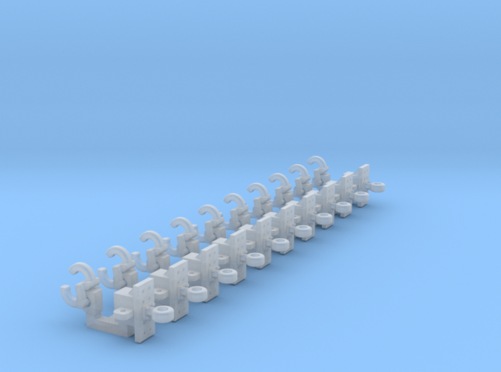 Pintle Hitch &amp; Trailer Hitches 10 Pack 1-50 Scale 3d printed