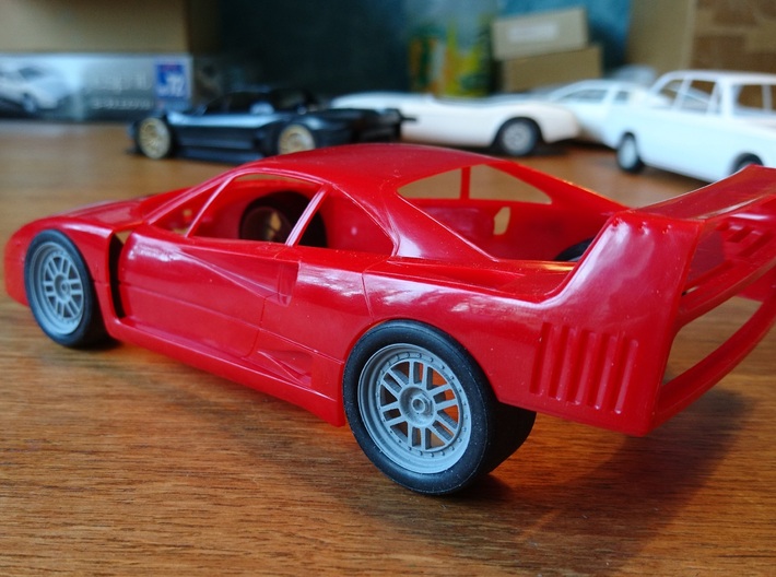 F40 GTE Enkei 3d printed Primiered. Tires not included.