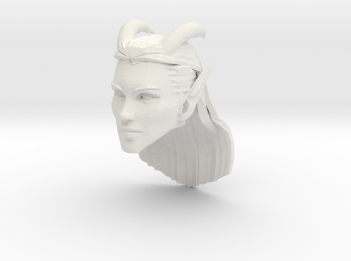 Elf Female Horned Head 2 3d printed