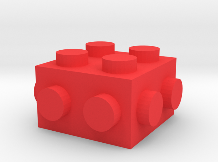 Custom LEGO-inspired brick 2x2 3d printed