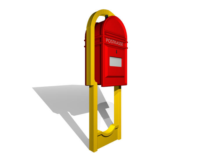 x4 Post og Telegrafvæsenet - Postkasse på stativ 1 3d printed