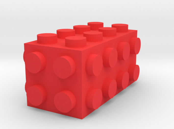 Custom LEGO-inspired brick 4x2x2 3d printed