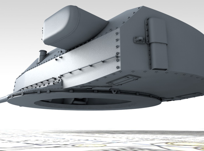 1/200 DKM Bismarck 38cm (14.96") SK C/34 Guns 3d printed 3D render showing Bruno/Caesar Turret detail