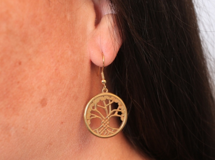 Tree Of Life Earrings 3d printed
