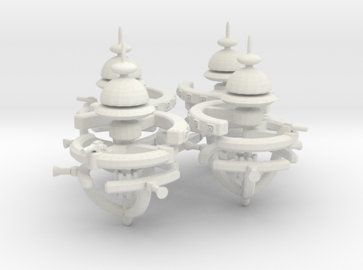 5 Small Defense Space Station 4x 3d printed