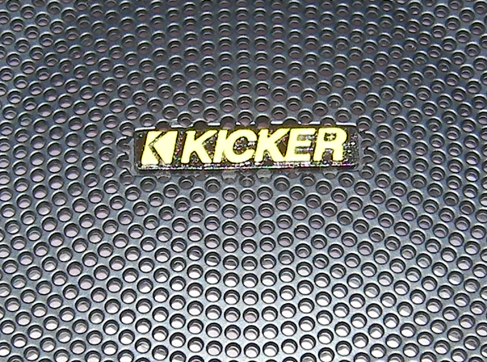 Kicker Logo For Speaker Cover 3d printed Painted and installed