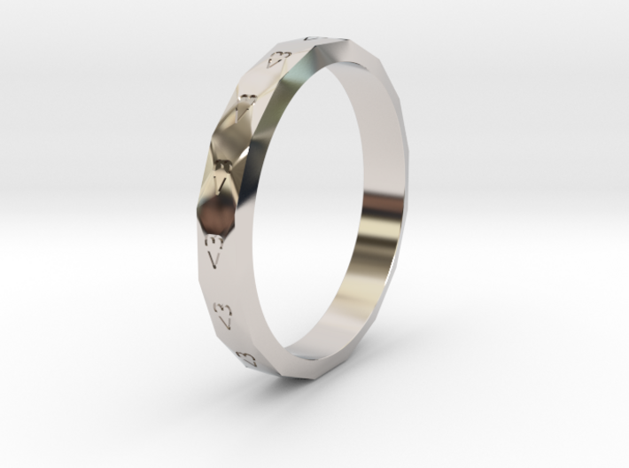 Digital Heart Ring 3 3d printed