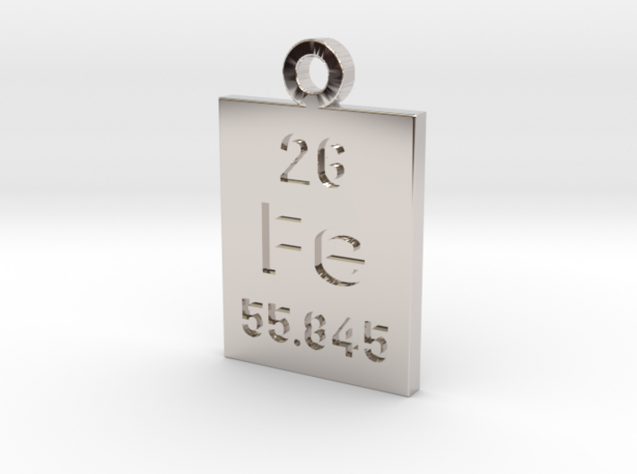 Fe Periodic Pendant 3d printed